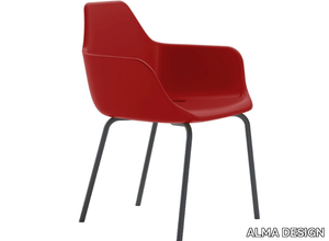 Y FOUR - Stackable polyethylene chair with armrests _ ALMA DESIGN