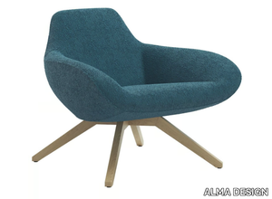 X BIG - Trestle-based fabric armchair _ ALMA DESIGN