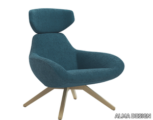 X 2BIG - Fabric armchair with ash base _ ALMA DESIGN