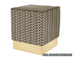 FOXY II - Square fabric pouf _ ANA ROQUE INTERIORS