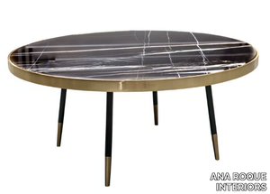 SCOTT - Round marble high side table _ ANA ROQUE INTERIORS