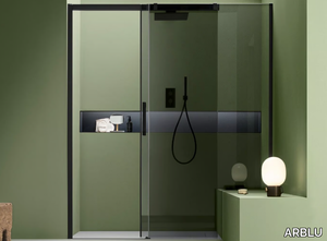 A180 - Niche glass shower cabin with sliding door _ ARBLU