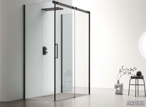 A180 - Rectangular glass shower cabin with sliding door _ ARBLU