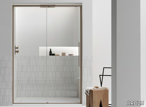 FILO - Niche glass shower cabin with sliding door _ ARBLU