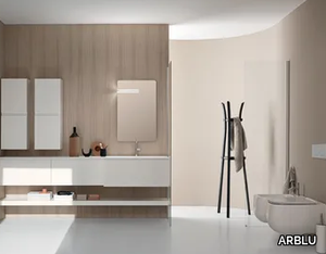 HITO - Single wall-mounted vanity unit with integrated washbasin _ ARBLU