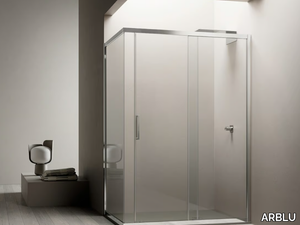 VIRGO - Shower enclosure with a sliding door and a fixed side _ ARBLU