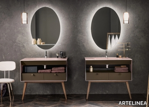 DAMA - Floor-standing Dualite® vanity unit _ ARTELINEA