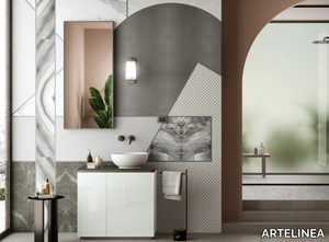 FUSION - Single sectional vanity unit with doors _ ARTELINEA