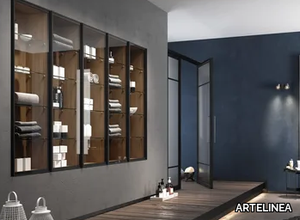 PASSEPARTOUT - Built-in bathroom cabinet with glass doors _ ARTELINEA