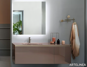 VOLUMI - Modular washbasin cabinet with top opening _ ARTELINEA