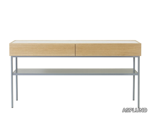 LUC CONSOLE 160 OAK - Rectangular oak console table with drawers _ ASPLUND