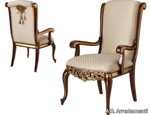 GRAND ROYAL - Classic style upholstered fabric chair with armrests _ A.R. Arredamenti