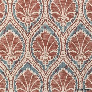 Denim and Brick Textured Damask Fabric