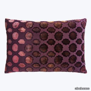 Mod Fretwork Velvet Pillow, Wildberry