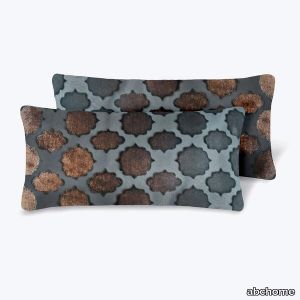 Mod Fretwork Velvet Pillow, Set of 2