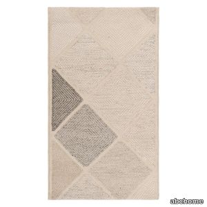 White Swedish Flatweave Wool Rug