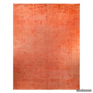 Orange Overdyed Wool Rug