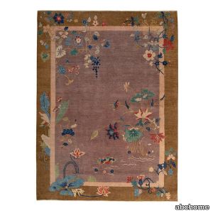 Purple Traditional Art Deco Rug