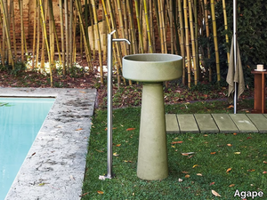 BJHON 1 OUTDOOR - Freestanding Cementoskin® washbasin _ Agape