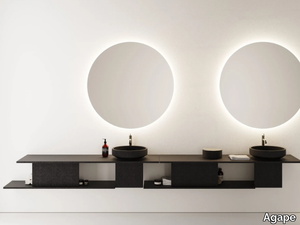 BLOQUE - Wall-mounted vanity unit _ Agape