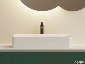 RASO - Countertop rectangular washbasin _ Agape