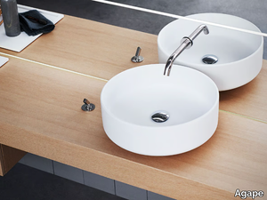 BJHON 1 - Countertop round Cristalplant® washbasin _ Agape