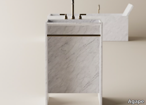 FACE À FACE - Freestanding marble washbasin _ Agape