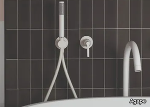 MEMORY MIX - Wall-mounted bathtub mixer with hand shower _ Agape