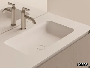 UNDICI - Undermount rectangular Solid Surface washbasin _ Agape