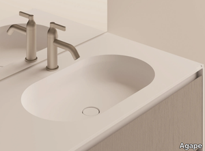 UNDICI - Undermount oval Solid Surface washbasin _ Agape