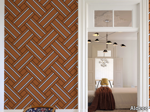 ON WEAVING - Geometric non-woven paper wallpaper _ Aldeco