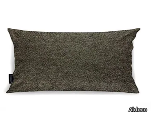 FRISET BOUCLÉ Taupe - Rectangular solid-color cushion _ Aldeco