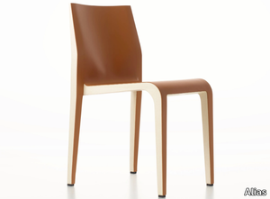 LALEGGERA HIDE LEATHER - Stackable ash chair with hide leather cover _ Alias