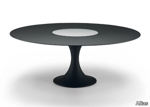 MANZÙ TABLE 08C - Table with Lazy Susan _ Alias