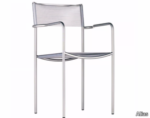 SPAGHETTI ARMREST - 131 - Stackable steel and PVC chair with armrests _ Alias