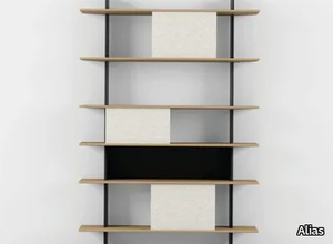 HUB BOOKSHELF 140 / H09 - Open multi-layer wood bookcase _ Alias