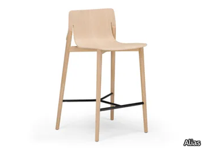 KAYAK STOOL / 051 - High solid wood stool with footrest _ Alias