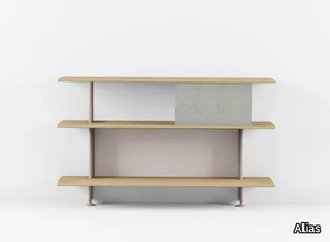 HUB DOUBLE SIDEBOARD 140 / H06 - Sideboard with shelves in oak veneered multilayer plywood _ Alias