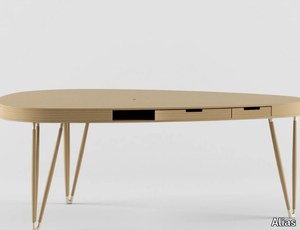 PLETTRO / W02 - Multi-layer wood writing desk with drawers _ Alias