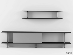 HUB SIDEBOARD 240 / H07 - TV cabinet with shelves in oak veneered multilayer plywood _ Alias