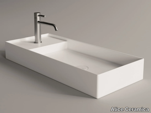 HIDE - Countertop rectangular ceramic washbasin _ Alice Ceramica