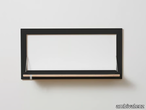 FLÄPPS HÄNGRAIL 80x40x1 - BLACK - Wall-mounted plywood coat rack _ ambivalenz