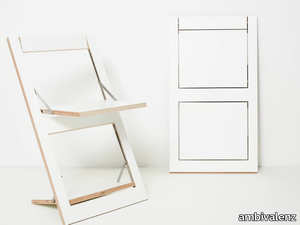 FLÄPPS FOLDING CHAIR - WHITE - Folding plywood chair _ ambivalenz