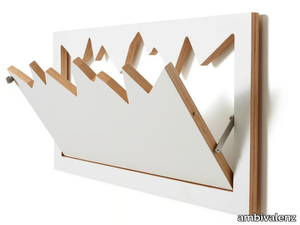 FLÄPPS HILLHÄNG - WHITE - Wall-mounted plywood coat rack _ ambivalenz