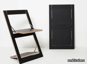 FLÄPPS FOLDING CHAIR - BLACK - Folding plywood chair _ ambivalenz