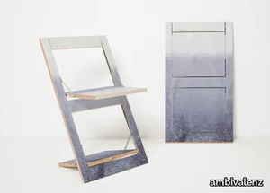 FLÄPPS FOLDING CHAIR - FADING GREY - Folding plywood chair _ ambivalenz