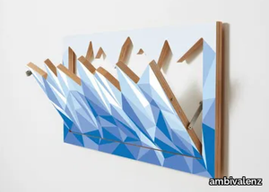 FLÄPPS HILLHÄNG - ICEBERG - Wall-mounted plywood coat rack _ ambivalenz