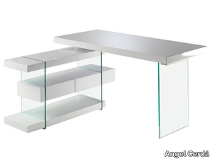 3002 - Wood and glass writing desk with drawers _ Angel Cerdá