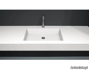 BASICO - Flumood® washbasin with integrated countertop _ Antoniolupi