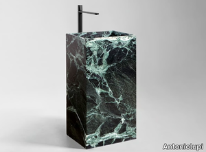 FUSTO - Rectangular Verde Alpi marble washbasin _ Antoniolupi